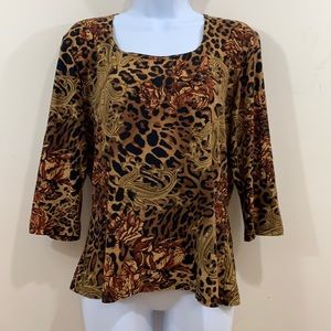 CDW Long Sleeve Multi Print Shirt  Size XL